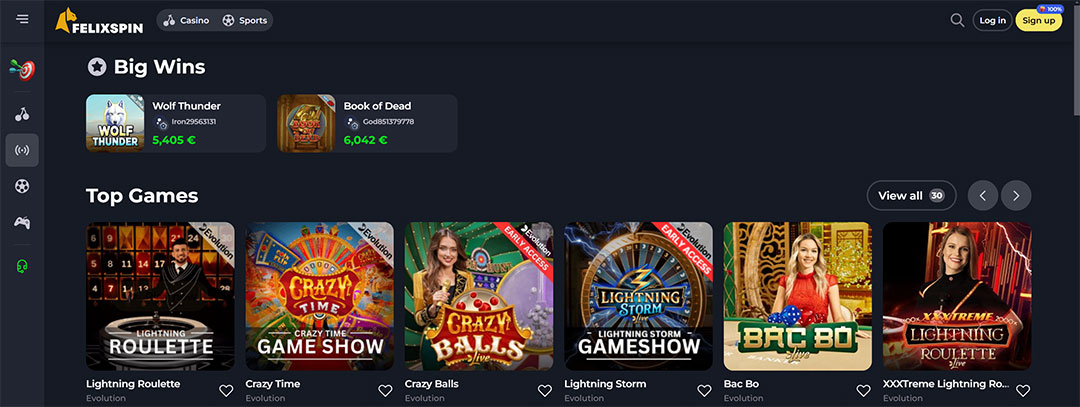 Live casino felixspin