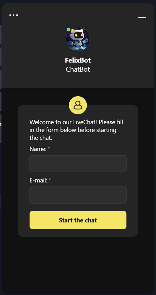 live chat felixspincasino